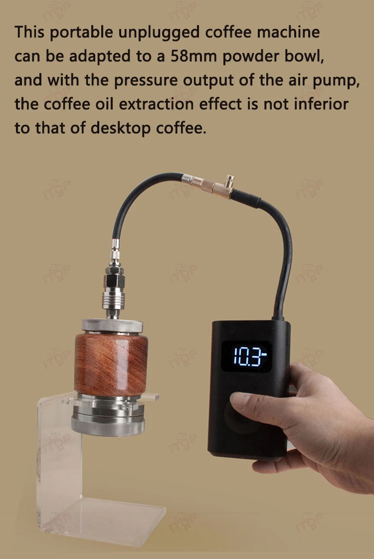 ITOP 58mm Pneumatic Espresso Maker – Portable Manual Coffee Machine