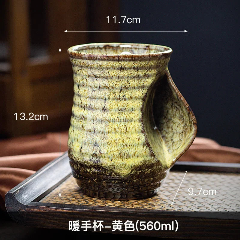 1Pc, 500ml Creative Ceramic Coffee Cup, Kiln Changed Pottery, Cute Tea Cups, Kung Fu Teacup, Wholesale