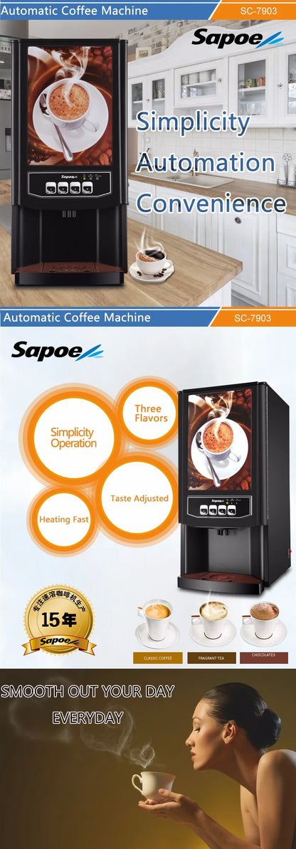 Sapoe Instant Coffee Vending Machine For Cafe/Hotel/Restaurant/Canteen/Dining Room