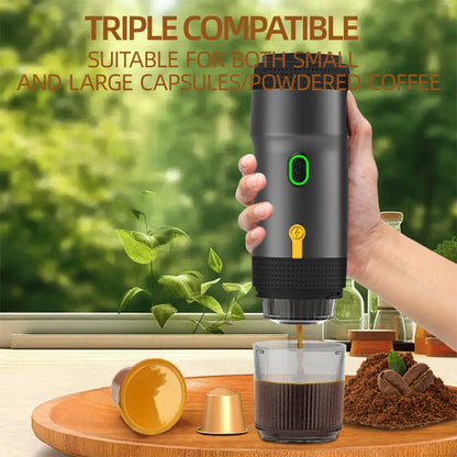 60ml Portable Italian Espresso Machine Fit for Coffee Capsule/Powder Electric Espresso Machine for Car & Home Camping Travel