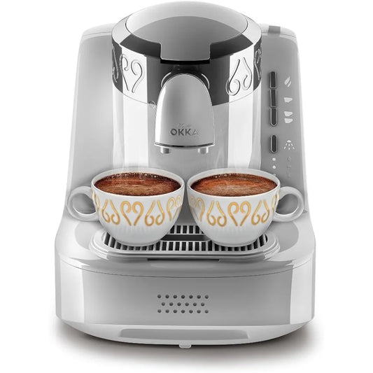 Arzum Okka Automatic Turkish/Greek Coffee Machine, USA 120V, UL, White/Silver, medium