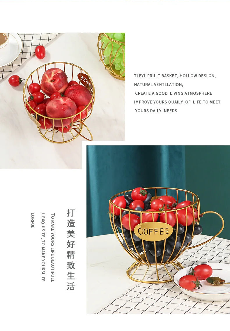 Coffee Capsule Basket Multifunction Hollow Metal Stand Holder Vintage Coffee Pod Storage Shelves Rack for Home Cafe Hotel