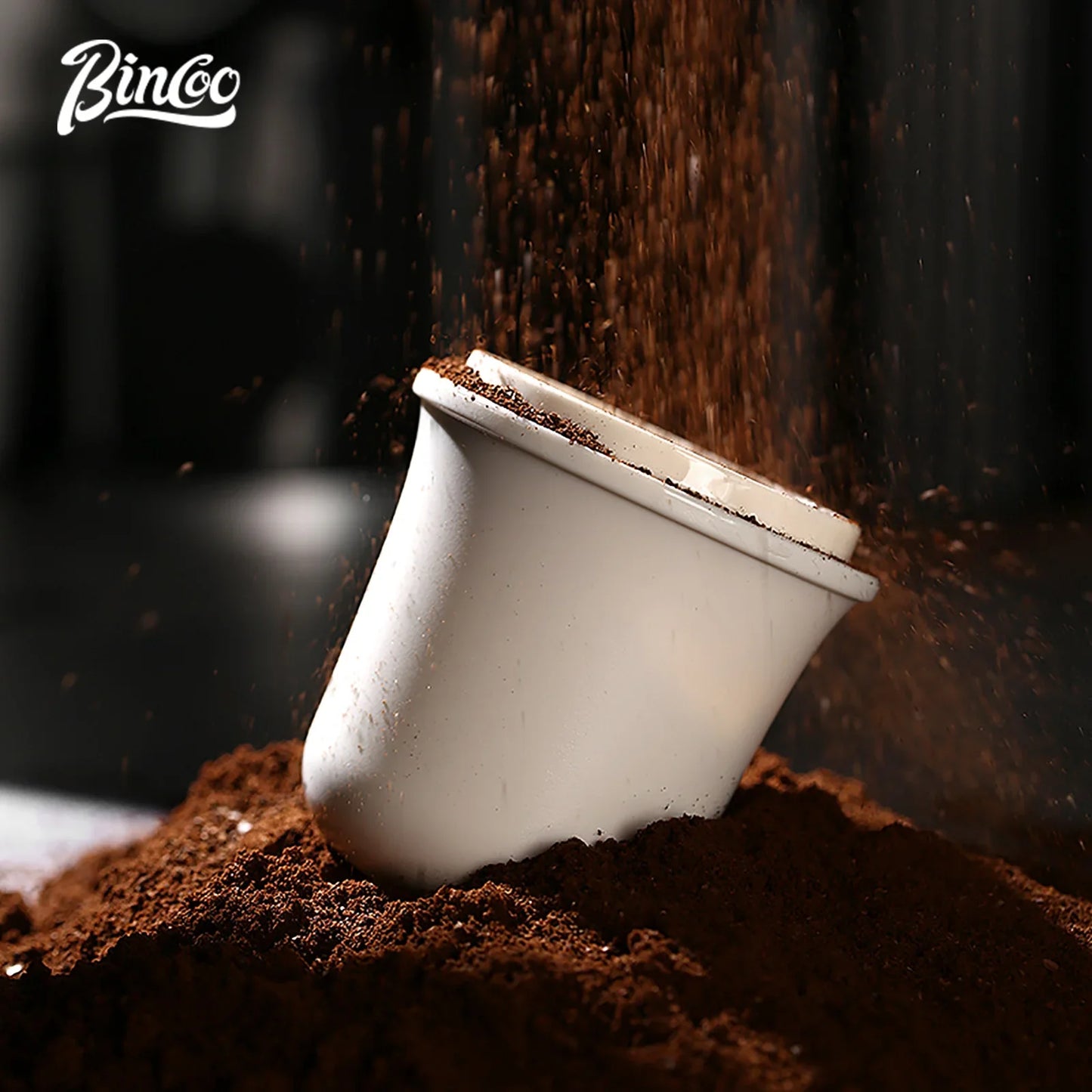 Bincoo Coffee Powder Catcher Cup Coffee Weighing Bean Transparent Aroma Cup Inverted Powder Catcher Anti-Flying Powder Device