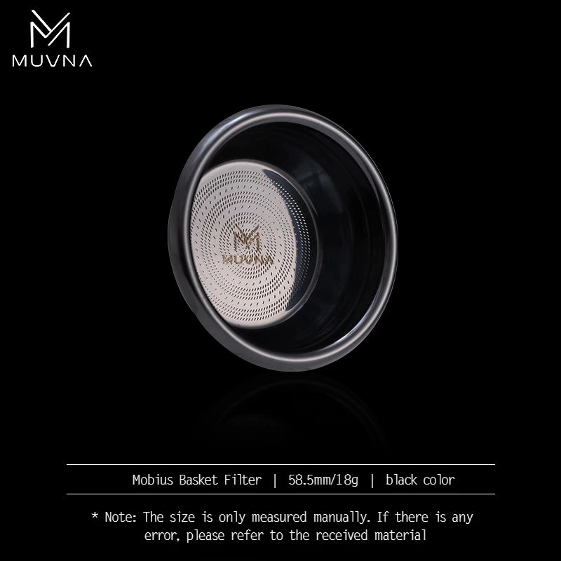 MUVNA Precision High Extraction Mobius Espresso Basket Filter, Micro Sieve Filter Basket with 304 Stainless Steel for 51/54/58mm