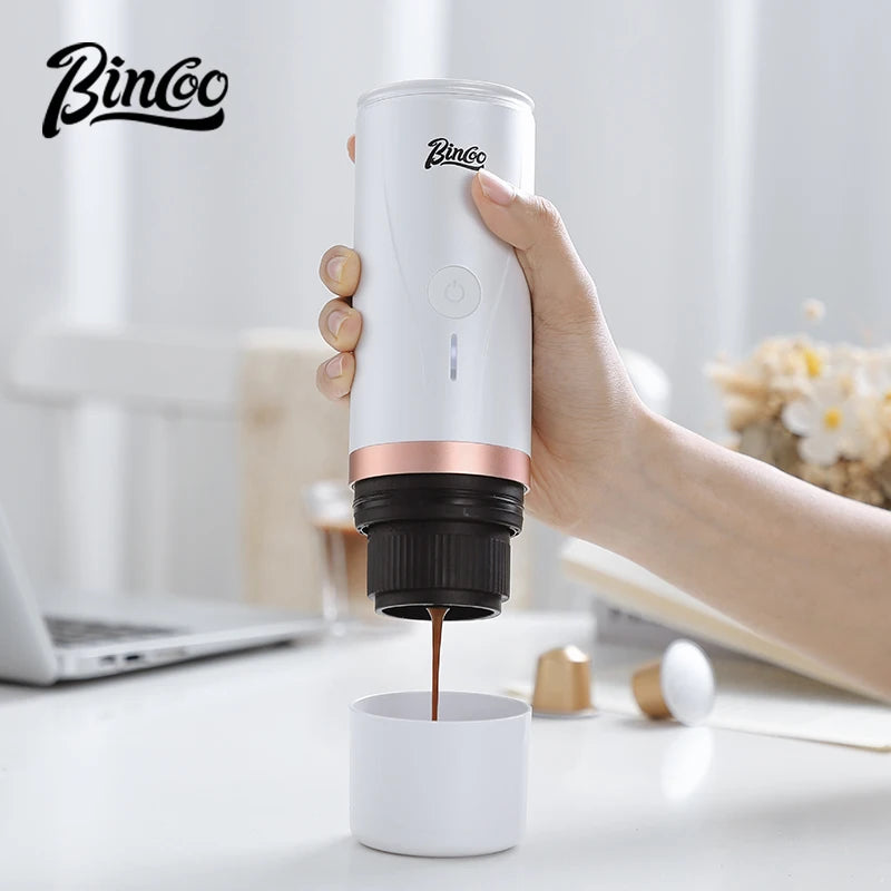 Bincoo Electric Portable Coffee Machine Small Espresso Coffee Bean Powder Capsule Home Car Outdoor Travel