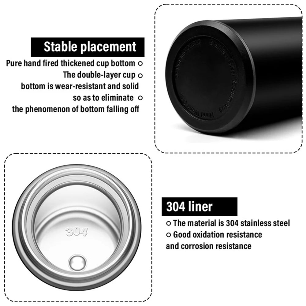 Thermos Flask Smart Cup With Temperature Display 304 Stainless Steel Vacuum Insulated Thermos Cup For Audi S Line 8p B8 A1 A2 C7