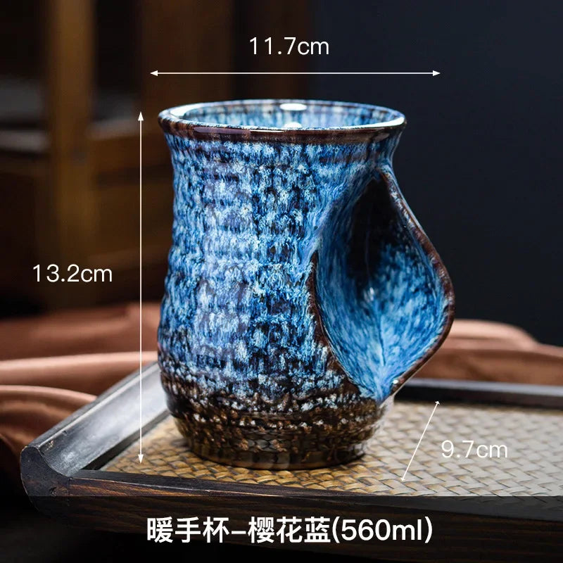 1Pc, 500ml Creative Ceramic Coffee Cup, Kiln Changed Pottery, Cute Tea Cups, Kung Fu Teacup, Wholesale