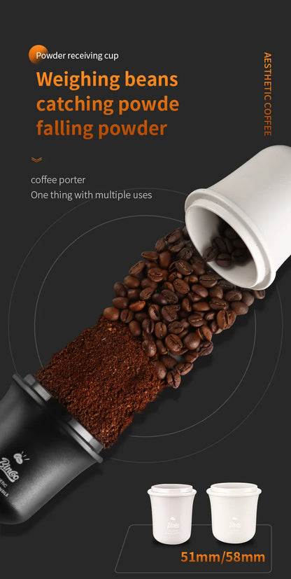 Bincoo Coffee Powder Catcher Cup Coffee Weighing Bean Transparent Aroma Cup Inverted Powder Catcher Anti-Flying Powder Device