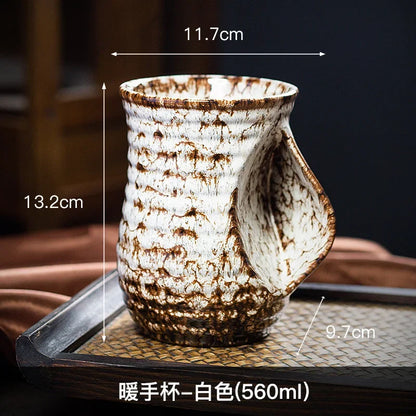 1Pc, 500ml Creative Ceramic Coffee Cup, Kiln Changed Pottery, Cute Tea Cups, Kung Fu Teacup, Wholesale