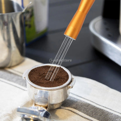 Professional Coffee Needle Tamper, Hand Tamper Leveler Tool Espresso Coffee Stirrer Coffee Distributor for Bar Cafe Home Kitchen