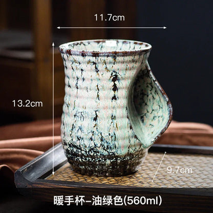 1Pc, 500ml Creative Ceramic Coffee Cup, Kiln Changed Pottery, Cute Tea Cups, Kung Fu Teacup, Wholesale