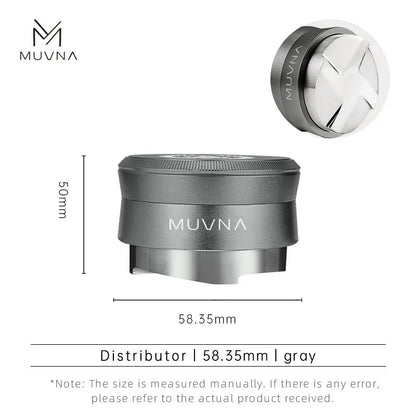 MUVNA V2 Espresso Tamper, 30lbs pressure Spring-loaded Coffee Tamper,Stainless Steel Gravity Adaptive Height Distributor New Set