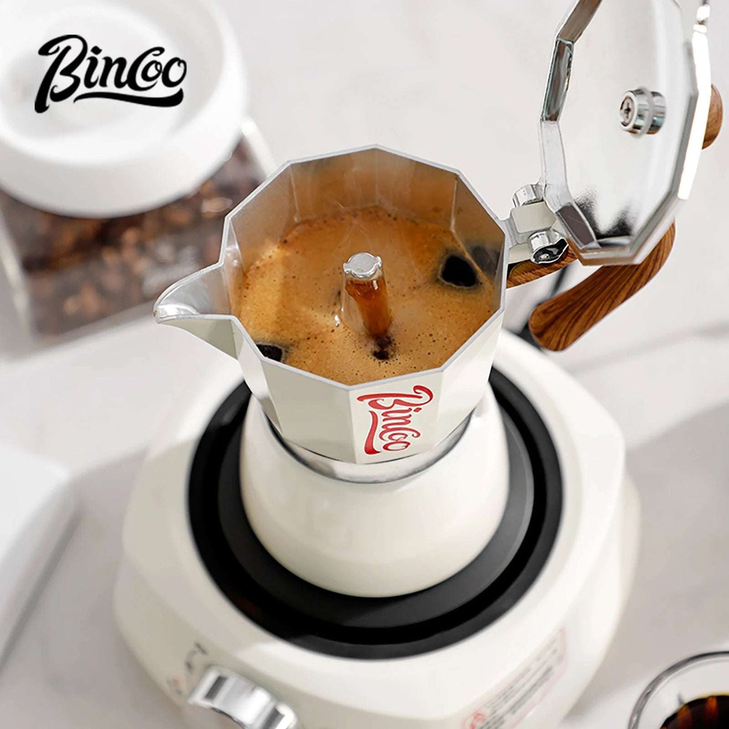 Bincoo Single Valve Coffee Moka Pot Espresso Machine Brewed Coffee Italian Home Outdoor Kitchen Utensils Barista Accessories