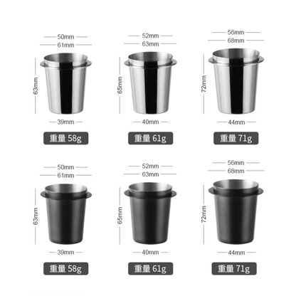 58/53/51mm Coffee Dosing Cup Sniffing Mug for Espresso Machine Wear Resistant Stainless Steel Coffee Dosing Cup Drop Shipping