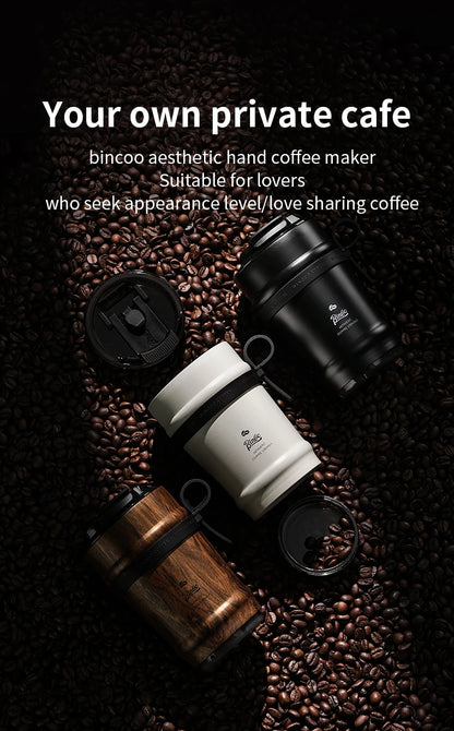 Bincoo Ceramic Liner Coffee Cup Thermos Cup Portable Accompanying Water Cup For Men And Women 316 Stainless Steel Cold Cup