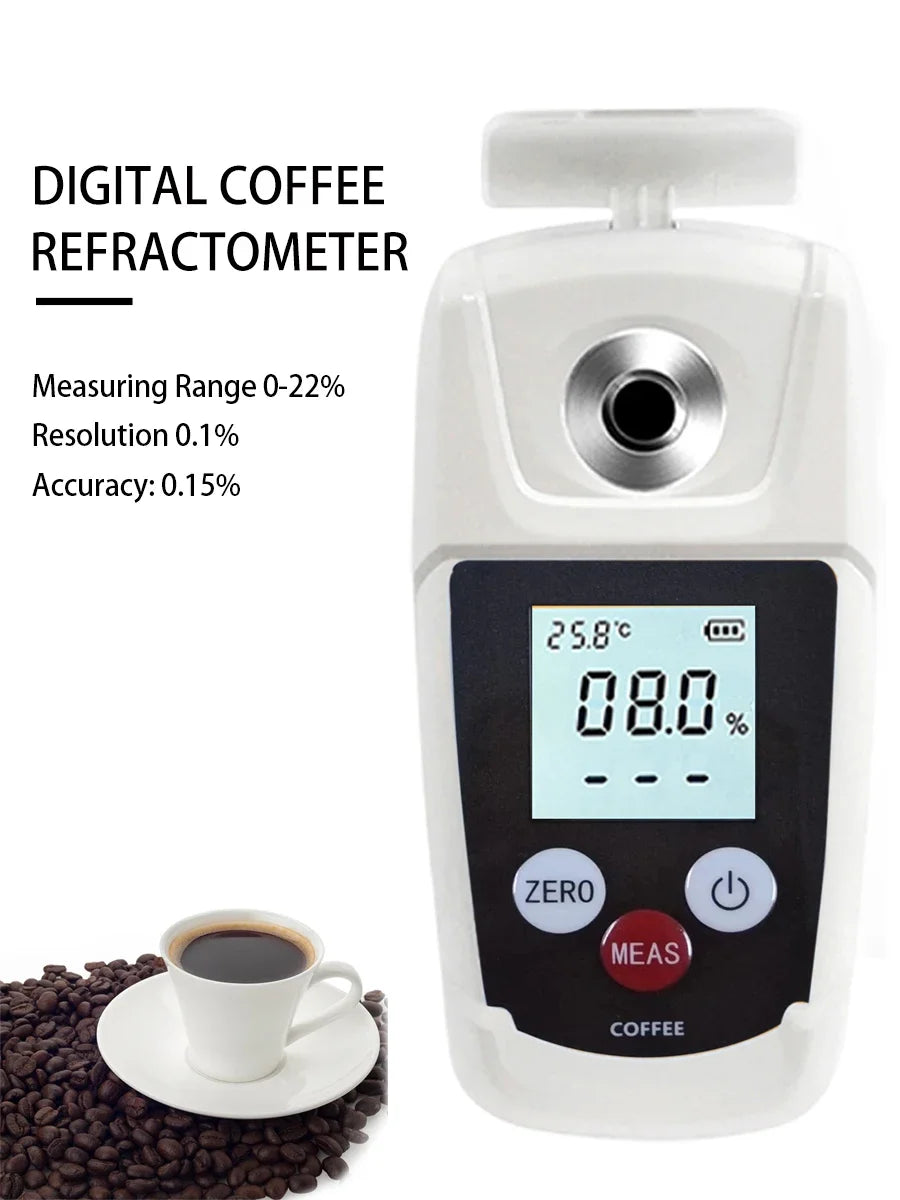 0-22%（0.15%）Digital Coffee TDS Refractometer Pocket Coffee  TDS Tester Concentration Refractometer Densitometer Measuring Tool