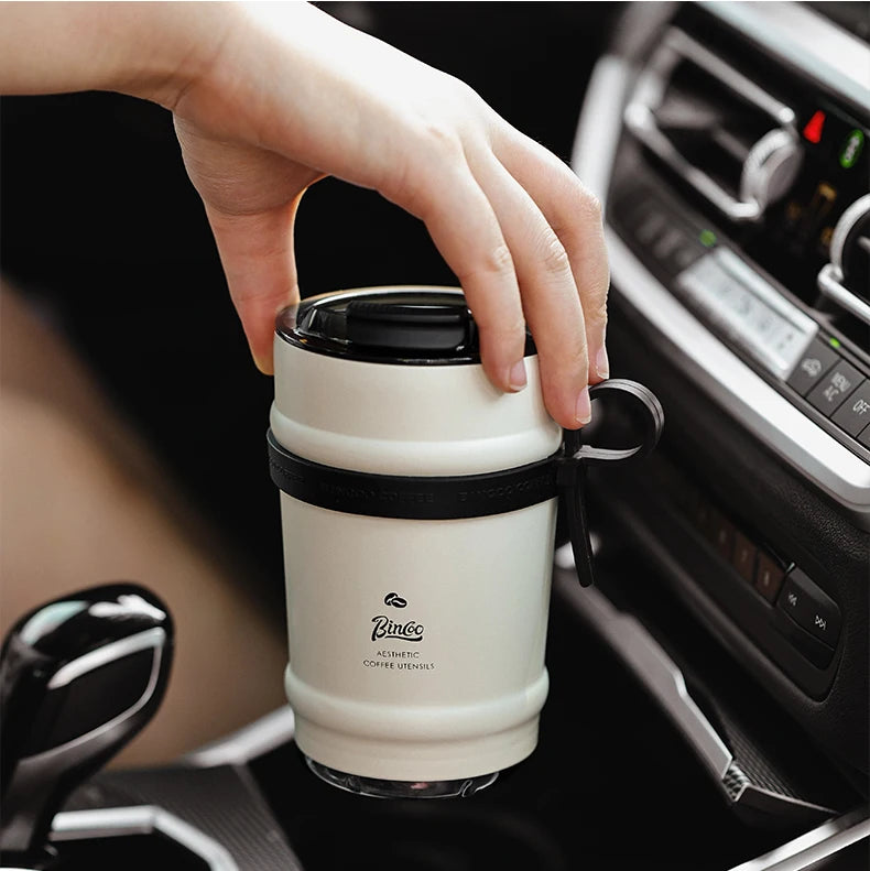 Bincoo Ceramic Liner Coffee Cup Thermos Cup Portable Accompanying Water Cup For Men And Women 316 Stainless Steel Cold Cup