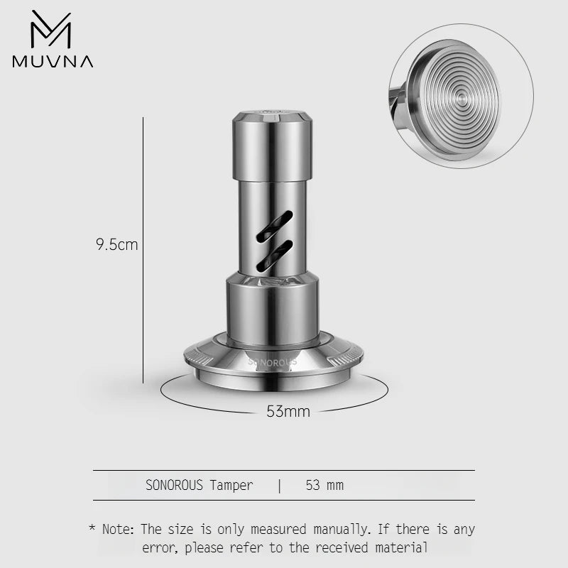 MUVNA V2 Espresso Tamper, 30lbs pressure Spring-loaded Coffee Tamper,Stainless Steel Gravity Adaptive Height Distributor New Set