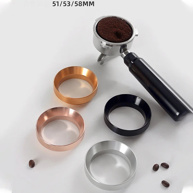 51mm/54mm/58mm Coffee Dosing Ring Aluminum Coffee Distributor Handmade Coffee 51/53/54/58mm Espresso Dosing Funnel Ring Aluminum