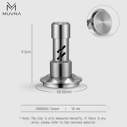 MUVNA V2 Espresso Tamper, 30lbs pressure Spring-loaded Coffee Tamper,Stainless Steel Gravity Adaptive Height Distributor New Set