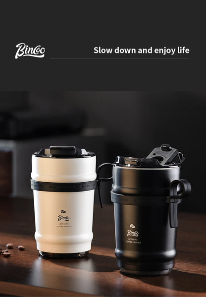 Bincoo Ceramic Liner Coffee Cup Thermos Cup Portable Accompanying Water Cup For Men And Women 316 Stainless Steel Cold Cup