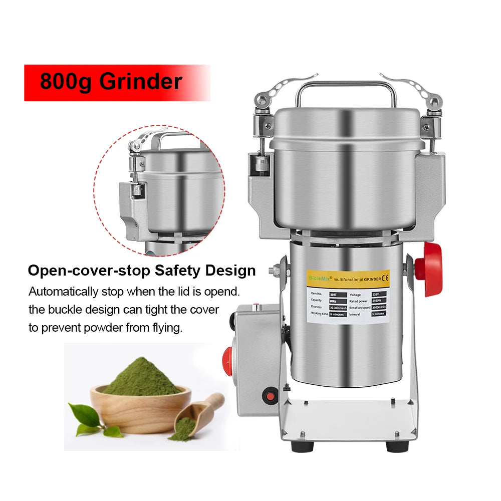 700g Swing Type Electric Grains Herbal Spices Powder,Dry Food Miller,High Speed,ELEKCHEF by Biolomix Display Coffee Grinder