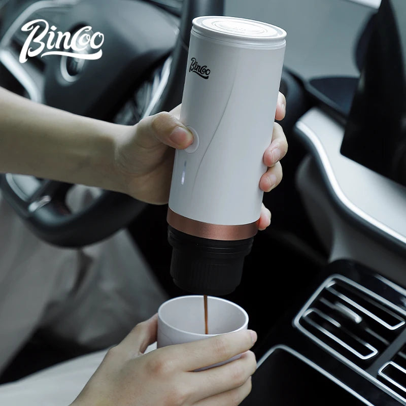 Bincoo Electric Portable Coffee Machine Small Espresso Coffee Bean Powder Capsule Home Car Outdoor Travel