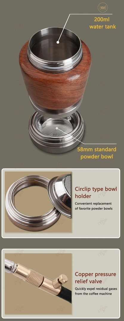 ITOP 58mm Pneumatic Espresso Maker – Portable Manual Coffee Machine