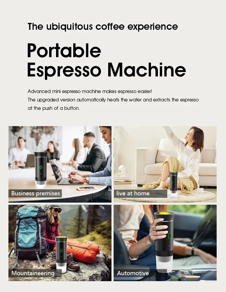 Xiaomi MIJIA Wireless Electric Portable Espresso Coffee Machine 3 in 1 For Car&Home Camping Espresso Coffee Maker Capsule Powder