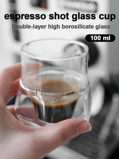 100ml Double Wall Insulated Shot Glass Cup Hot Sale Espresso Coffee Mug Beer Tea Milk Whiskey Glass Cup Drinkware