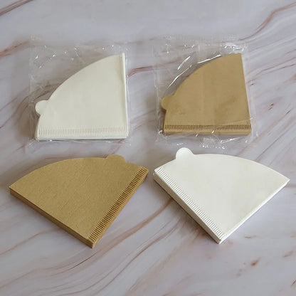 40Pcs/pack Coffee Filter Paper  Disposable Coffer Filters  V.60 Hand Punch V-shaped Conical Drip Filter Barista Tool