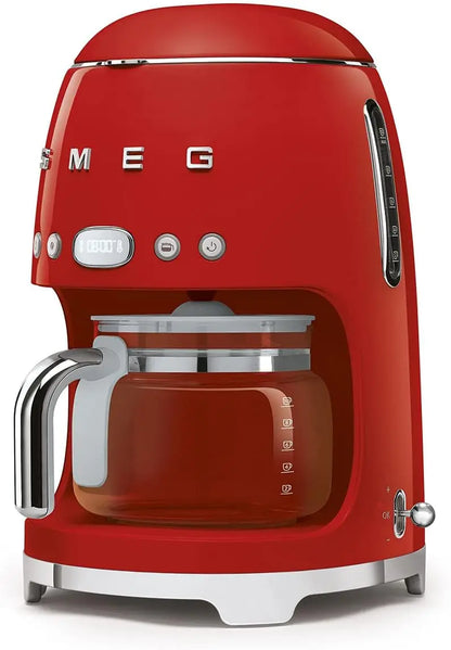 Smeg Drip Filter Coffee Machine, Red, 10 cup