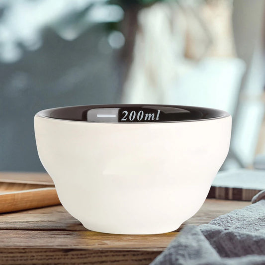 Concentrated Coffee Ceramic Measuring Bowls 200ML Ceramic Coffee Test Bowl U Type Tasting Cup