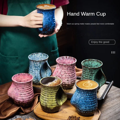 1Pc, 500ml Creative Ceramic Coffee Cup, Kiln Changed Pottery, Cute Tea Cups, Kung Fu Teacup, Wholesale