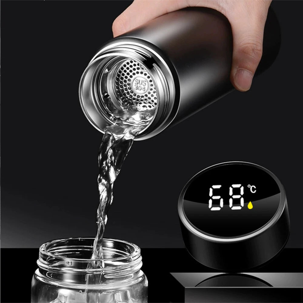 Thermos Flask Smart Cup With Temperature Display 304 Stainless Steel Vacuum Insulated Thermos Cup For Audi S Line 8p B8 A1 A2 C7
