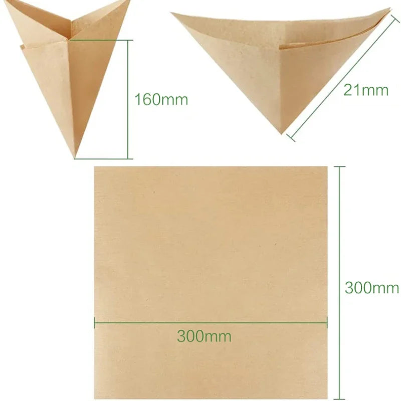 Square Coffee Filters Paper, Large Filter Paper, Barista Espresso Accessories, 6-10Cups, 400 ml, 600 ml, 800ml