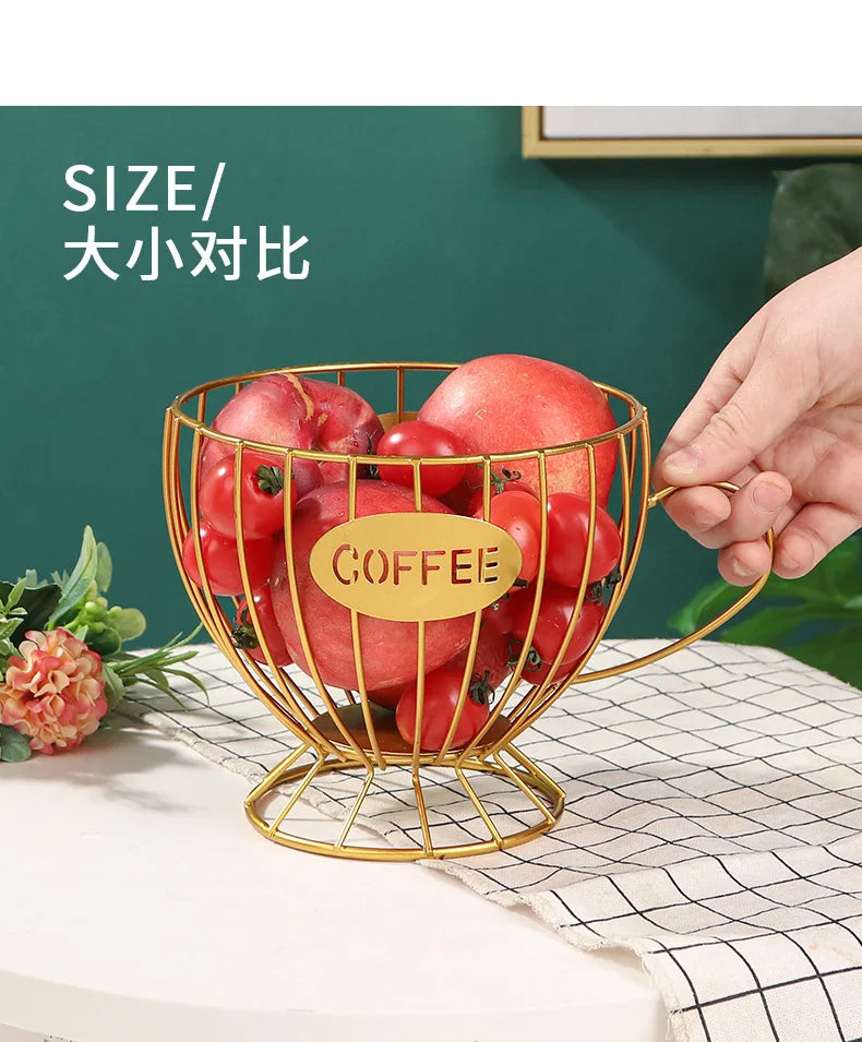 Coffee Capsule Basket Multifunction Hollow Metal Stand Holder Vintage Coffee Pod Storage Shelves Rack for Home Cafe Hotel