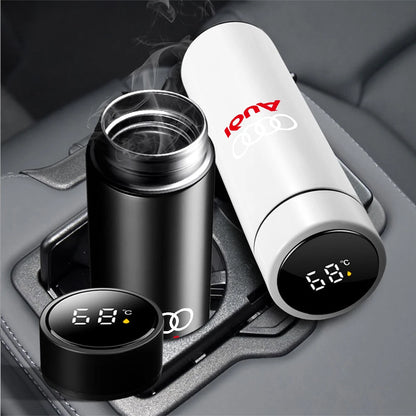 Thermos Flask Smart Cup With Temperature Display 304 Stainless Steel Vacuum Insulated Thermos Cup For Audi S Line 8p B8 A1 A2 C7