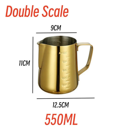 900ML Stainless Steel Pitcher Coffee Frothing Jug Pull Flower Cup Cappuccino Milk Pot Espresso Cup Latte Art Milk Frother Jugs