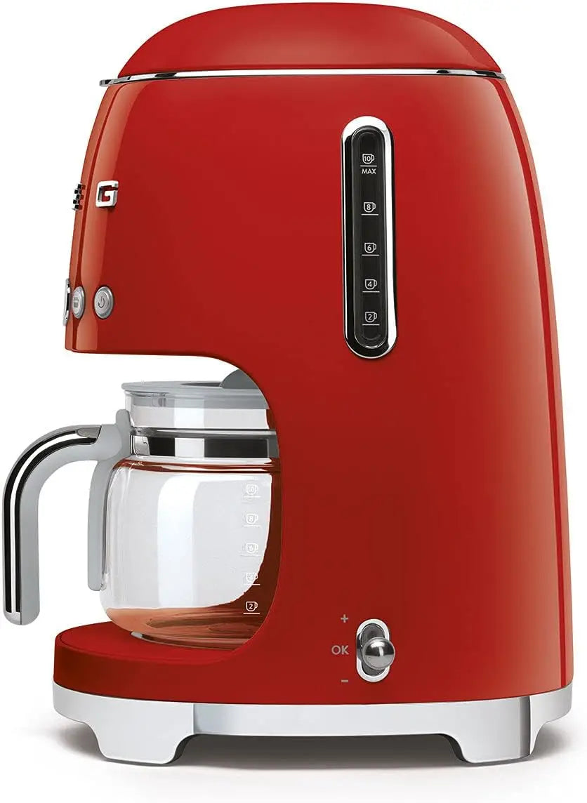 Smeg Drip Filter Coffee Machine, Red, 10 cup