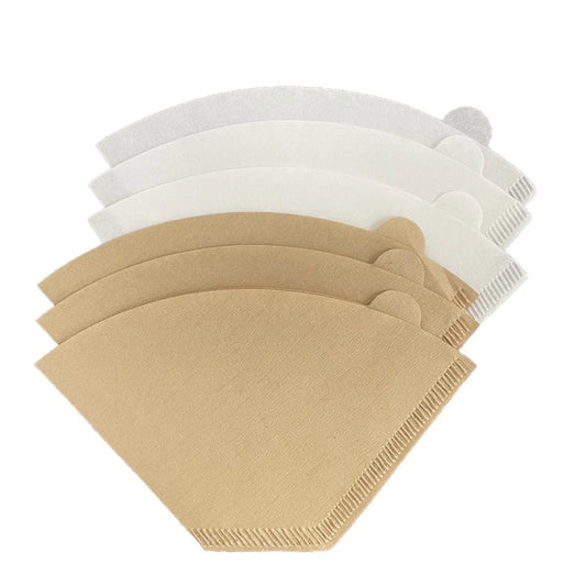 40Pcs/pack Coffee Filter Paper  Disposable Coffer Filters  V.60 Hand Punch V-shaped Conical Drip Filter Barista Tool