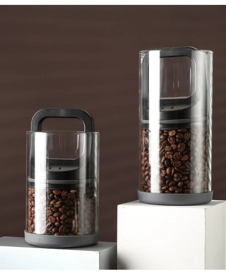 Vacuum coffee cans, coffee bean storage cans, coffee powder sealed cans, storage cans, storage cans, glass cans