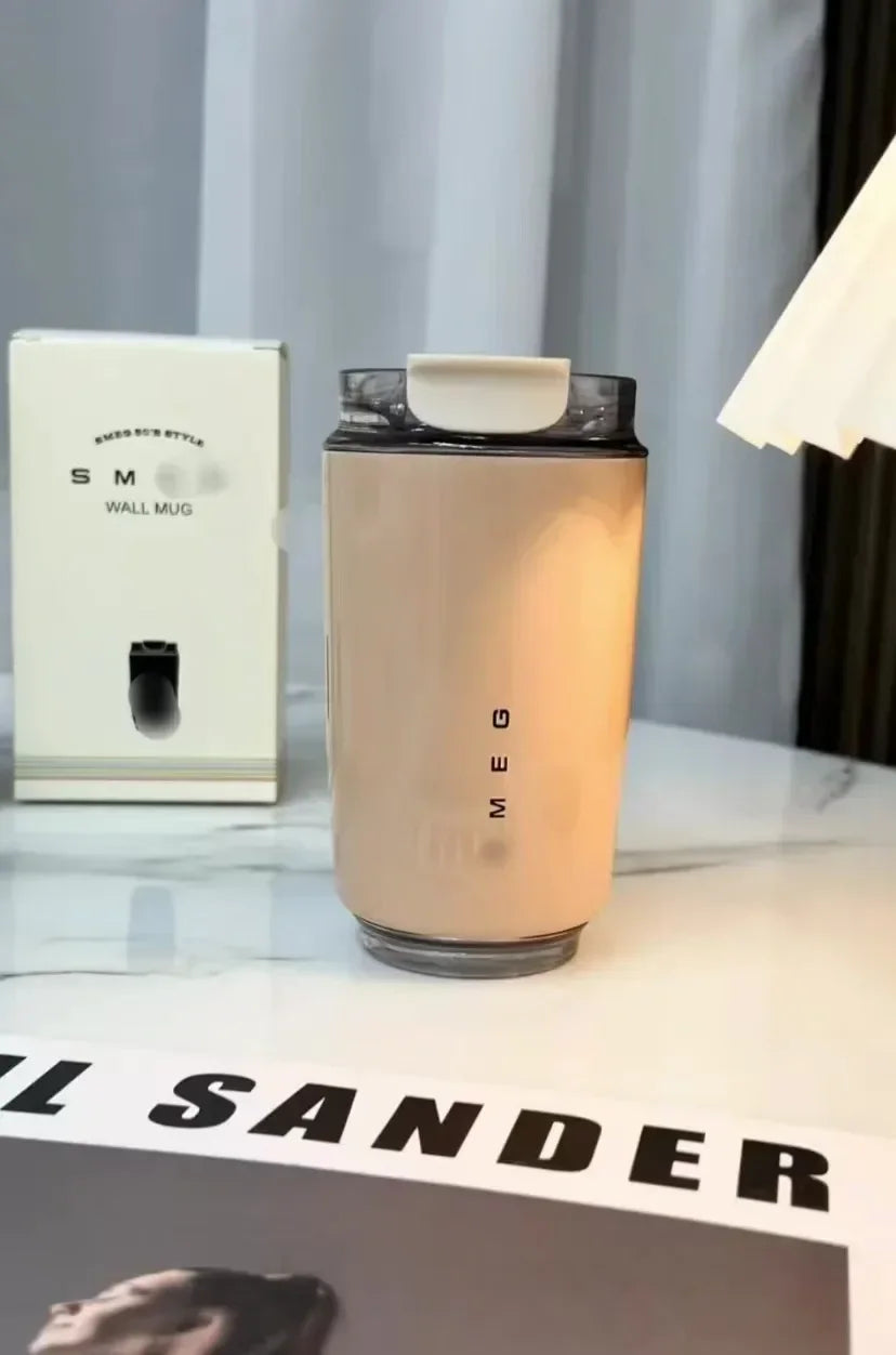 SMEG Tumbler Thermos Cup Milky Coffee Mug Insulated Water Bottle Portable Travel Stainless Steel Car Vacuum Flasks Drinking Cup