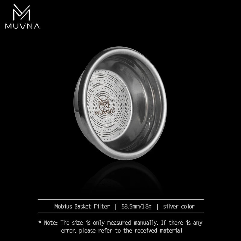 MUVNA Precision High Extraction Mobius Espresso Basket Filter, Micro Sieve Filter Basket with 304 Stainless Steel for 51/54/58mm