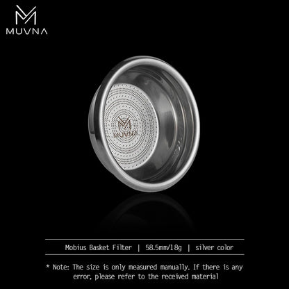 MUVNA Precision High Extraction Mobius Espresso Basket Filter, Micro Sieve Filter Basket with 304 Stainless Steel for 51/54/58mm