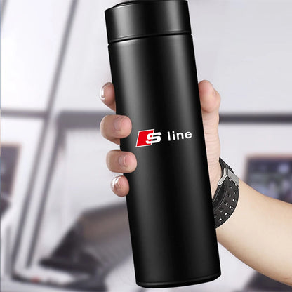 Thermos Flask Smart Cup With Temperature Display 304 Stainless Steel Vacuum Insulated Thermos Cup For Audi S Line 8p B8 A1 A2 C7