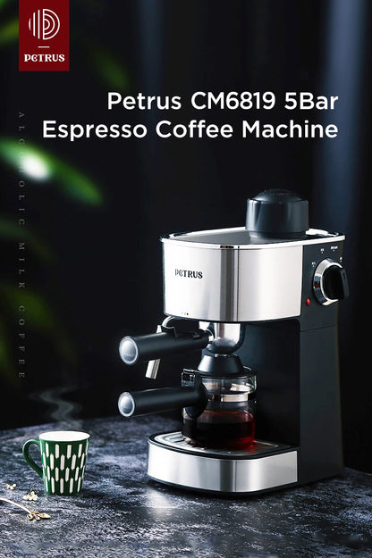 Petrus Coffee Machine Espresso Coffee Maker With Fancy Milk System Milk Bubble Maker(220V)