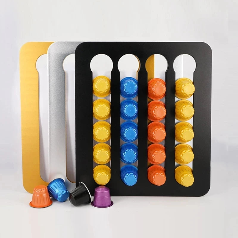 24/40Pcs Coffee Capsule Cafe Pod Holder Storage Drawer Coffee Capsules Organizer Nespresso Capsules Rack Holder Shelf Stand