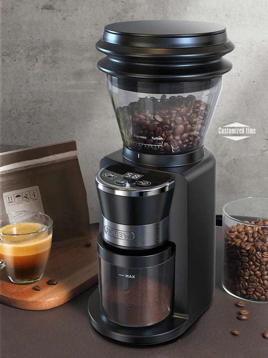 HiBREW Automatic Burr Mill Electric Coffee Grinder with 34 Gears for Espresso American Coffee Pour Over Visual Bean Storage G3