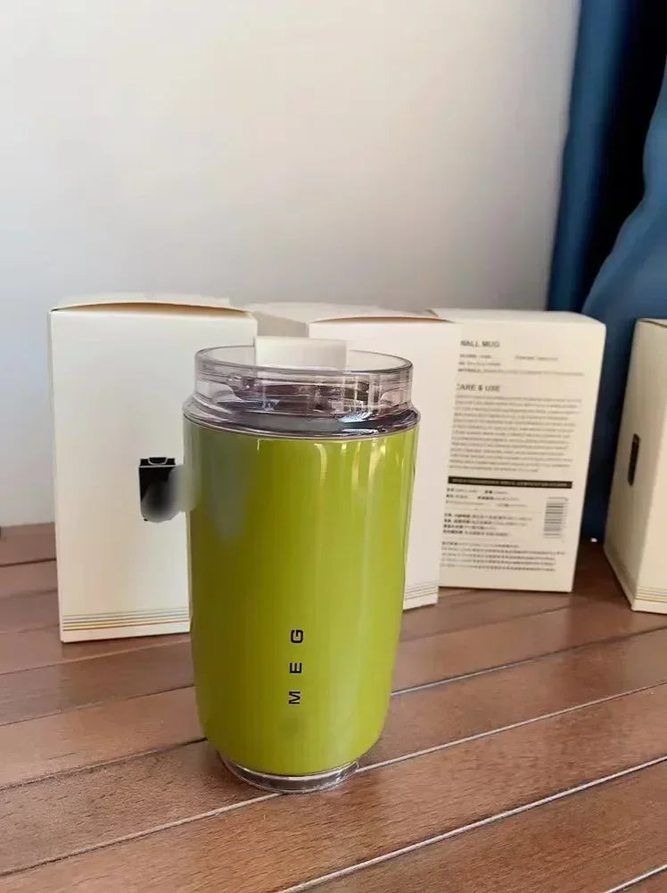 SMEG Tumbler Thermos Cup Milky Coffee Mug Insulated Water Bottle Portable Travel Stainless Steel Car Vacuum Flasks Drinking Cup